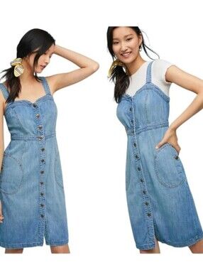 Pilcro and the Letterpress Light Blue Denim Dress